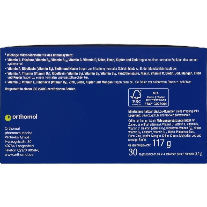 ORTHOMOL Immun 30 Tabl./Kaps.Kombipackung