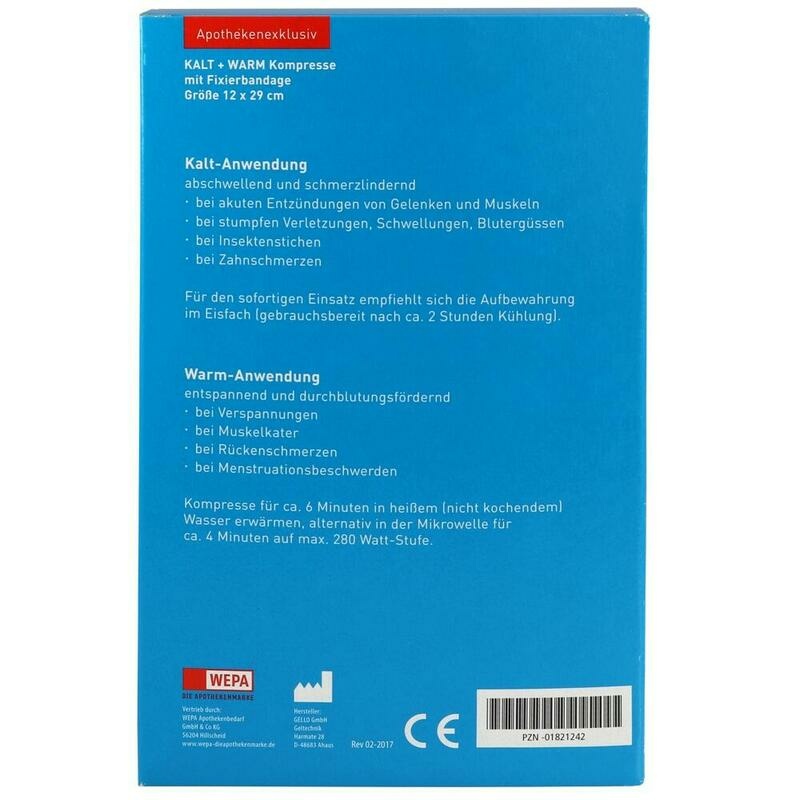 KALT-WARM Kompresse 12x29 cm mit Fixierband