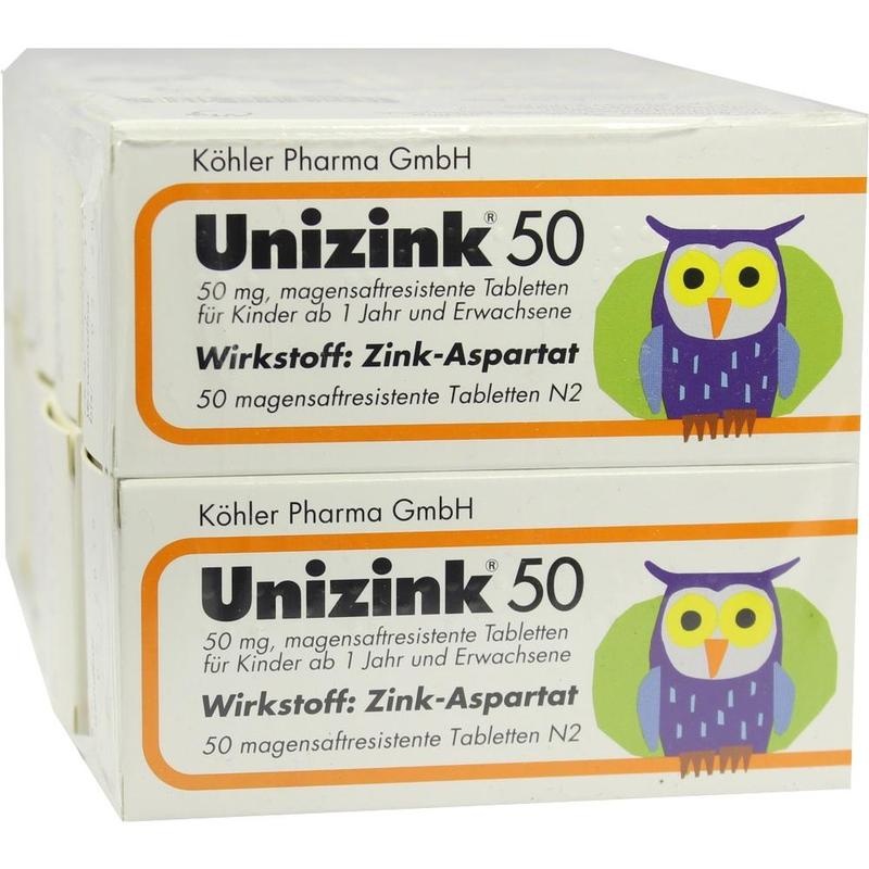 UNIZINK 50 magensaftresistente Tabletten