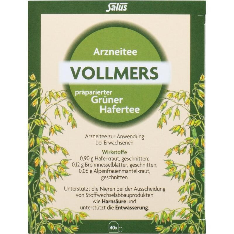 VOLLMERS präparierter grüner Hafertee Filterbeutel