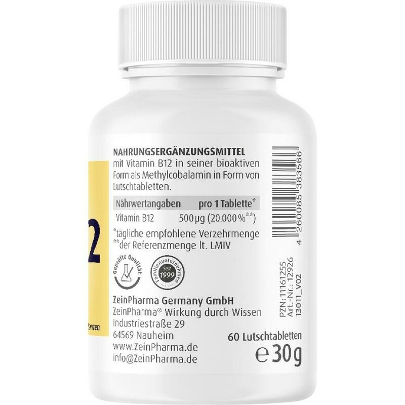 VITAMIN B12 500 μg Methylcobalamin Lutschtabletten