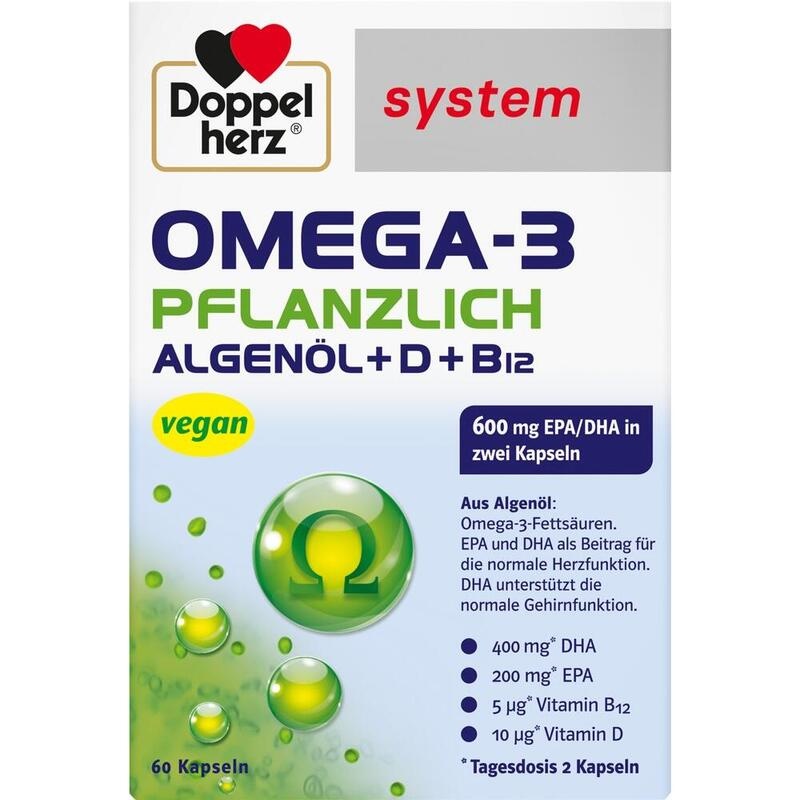 DOPPELHERZ Omega-3 pflanzlich system Kapseln