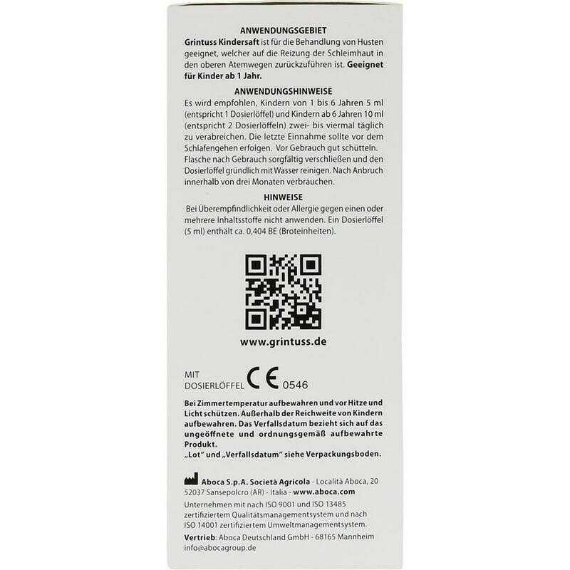 GRINTUSS Kindersaft mit Poliresin