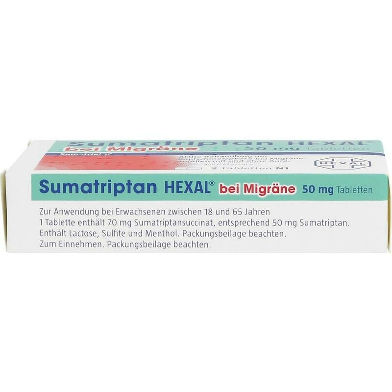 SUMATRIPTAN HEXAL bei Migräne 50 mg Tabletten
