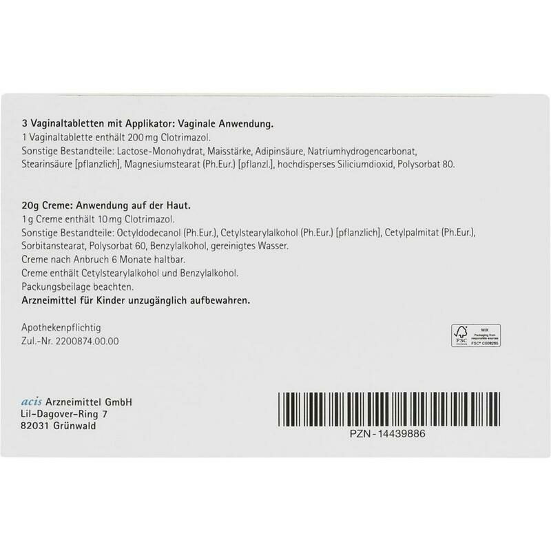 CLOTRIMAZOL acis 3 Kombipackung