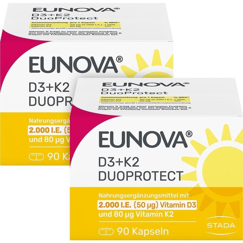 EUNOVA DuoProtect D3+K2 2000 I.E./80 μg Kaps.Kombi