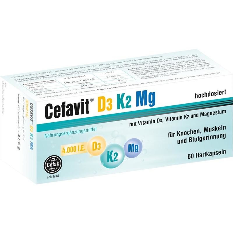 CEFAVIT D3 K2 Mg 4.000 I.E. Hartkapseln