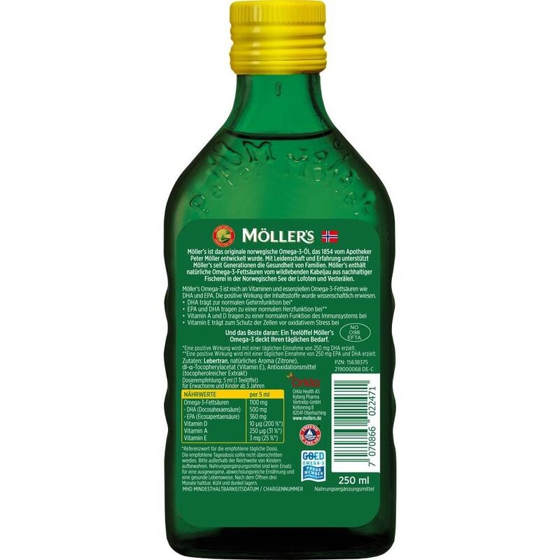 MÖLLER'S Omega-3 Zitrone Öl