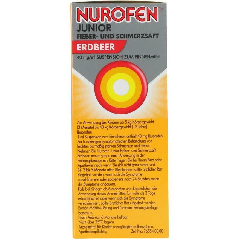 NUROFEN Junior Fieber-u.Schmerzsaft Erdbe.40 mg/ml