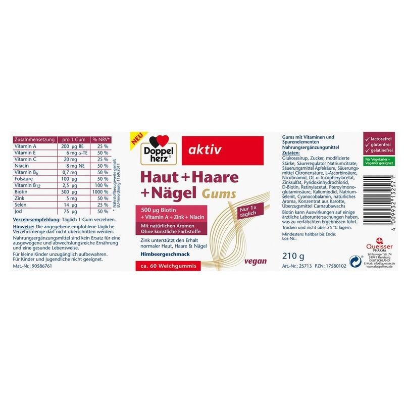 DOPPELHERZ Haut+Haare+Nägel Gums