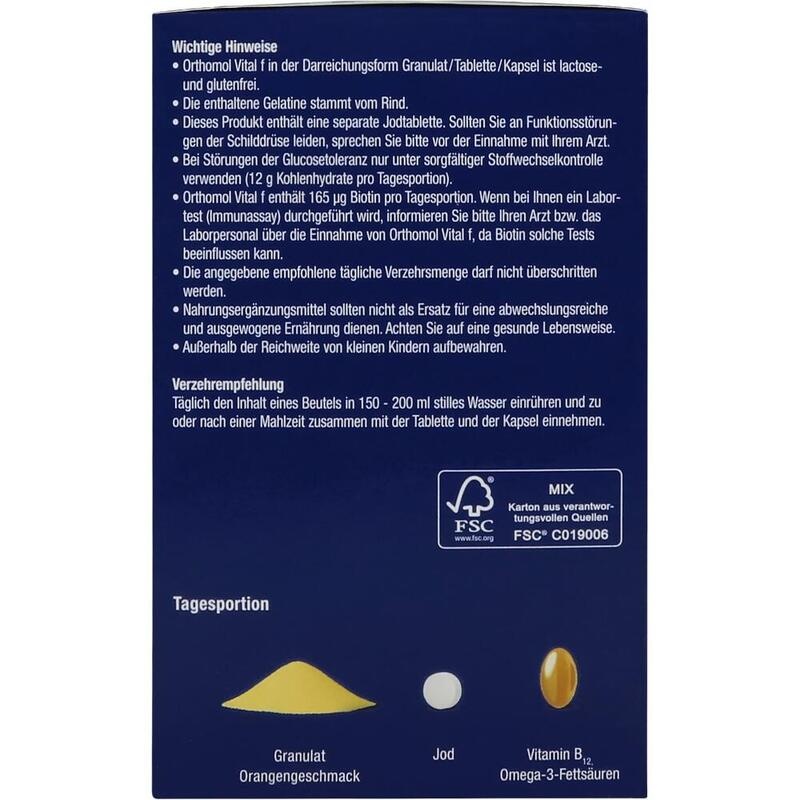ORTHOMOL Vital F Granulat/Kap./Tabl.Kombip.7 Tage