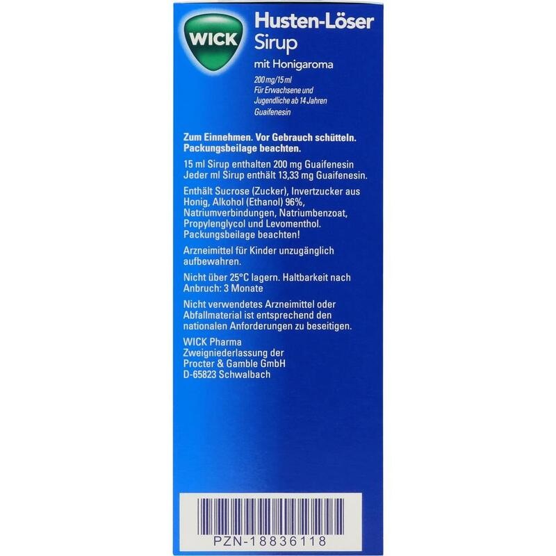 WICK Husten-Löser Sirup mit Honigaroma 200mg/15ml